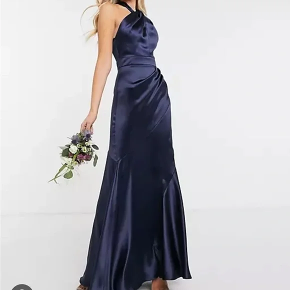 ASOS | Dresses | Asos Satin Halted Maxi Formal Dress | Poshmark ASOS | Dresses | Asos Satin Halted Maxi Formal Dress | Poshmark